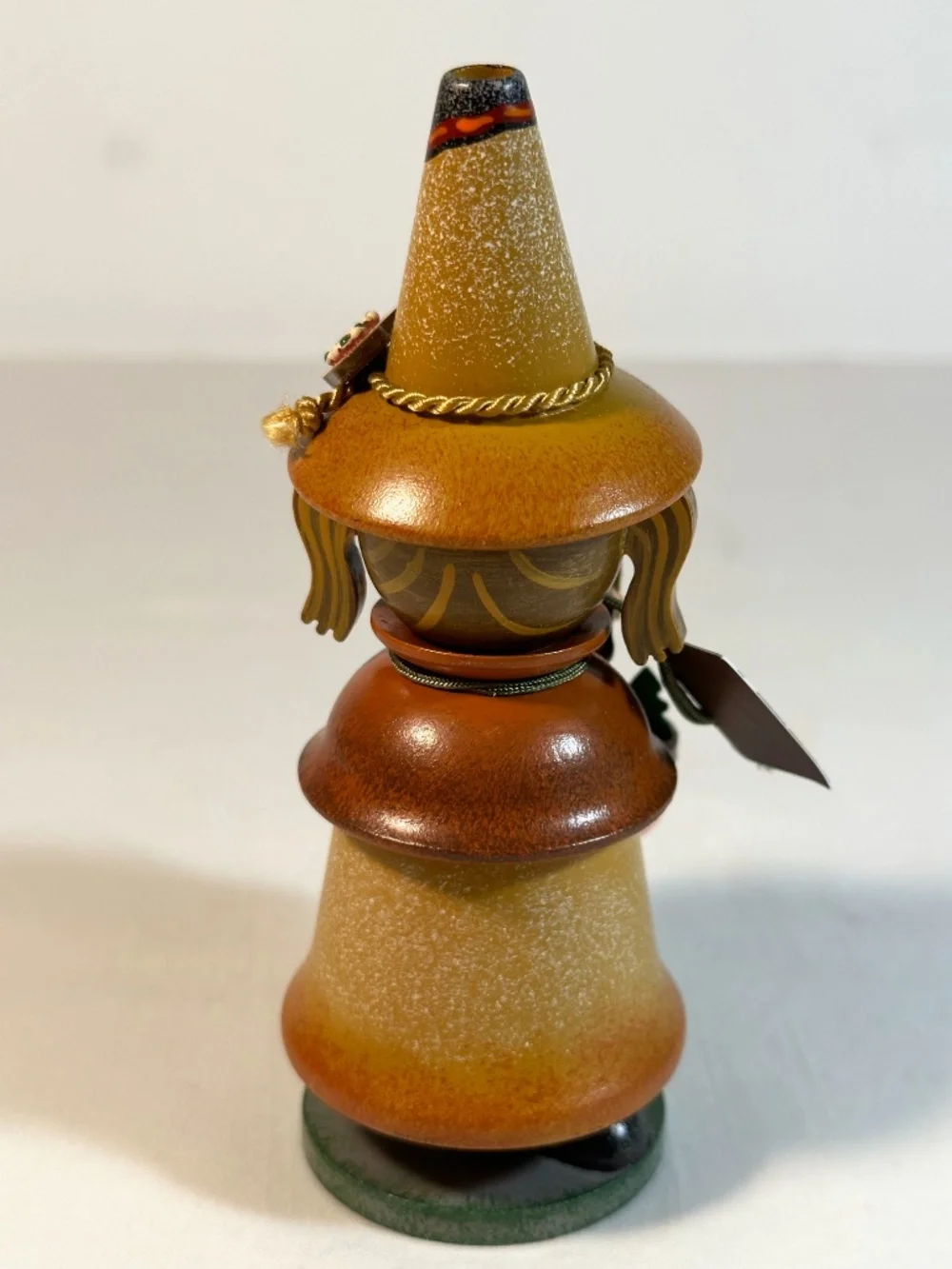 Hubris Volkskunst Swiss Girl w/ Gingerbread House Miniature Smoker w/ Tag